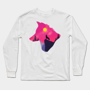 Sunset Wolf Long Sleeve T-Shirt